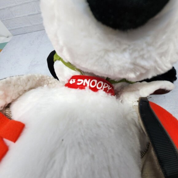 Vintage Build A Bear Peanuts Snoopy Flying Ace Aviator Plush 17” Jacket Scarf - Picture 7 of 8